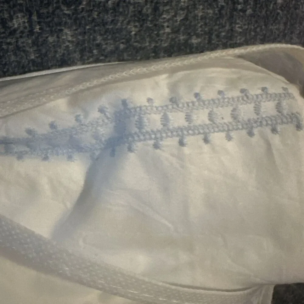 Simply Shabby Chic Blue Embroidered Twin Duvet & Sham Set 2pc